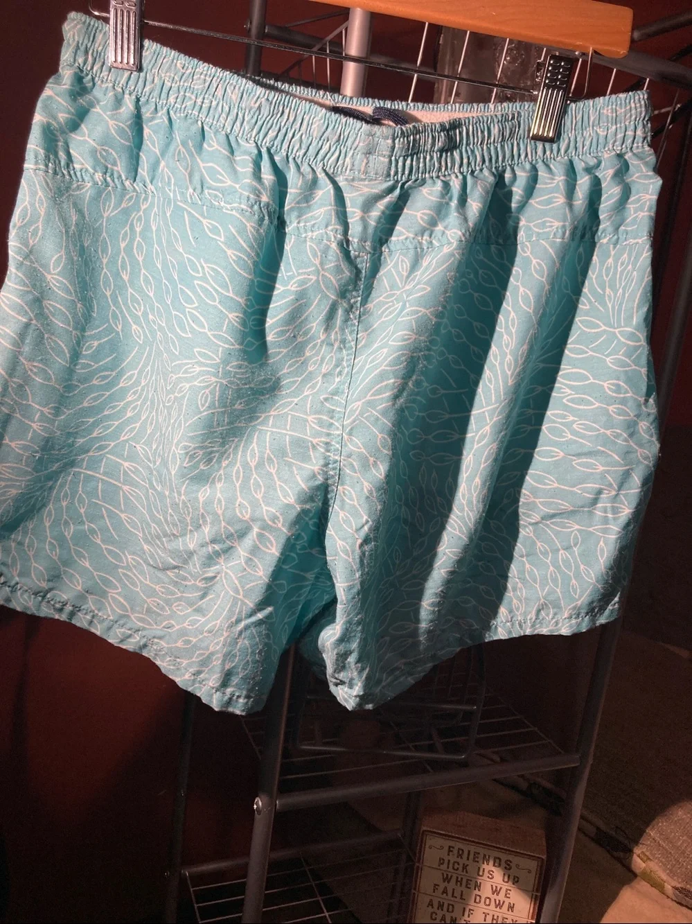 Patagonia Women's Aqua Leaf-Print Athletic Shorts - Picture 5 of 5